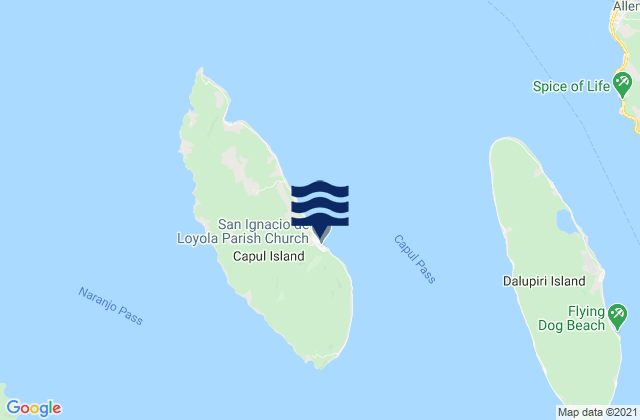 Mappa delle Getijden in Capul, Philippines