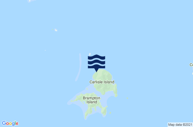 Mappa delle Getijden in Carlisle Island (Off), Australia