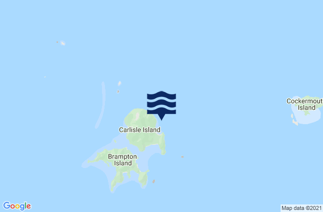 Mappa delle Getijden in Carlisle Island, Australia