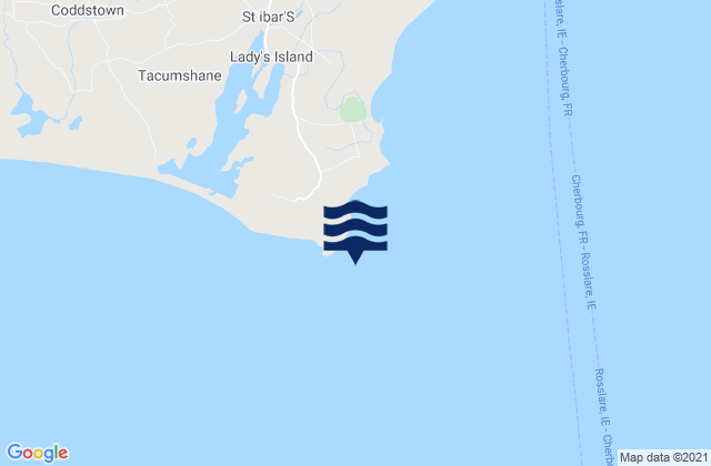 Mappa delle Getijden in Carnsore Point, Ireland