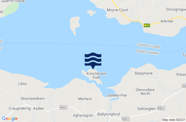 Mappa delle Getijden in Carrig Island, Ireland