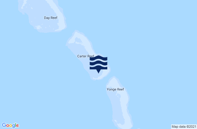 Mappa delle Getijden in Carter Reef, Australia
