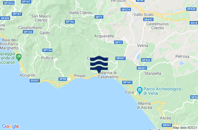 Mappa delle Getijden in Casal Velino, Italy