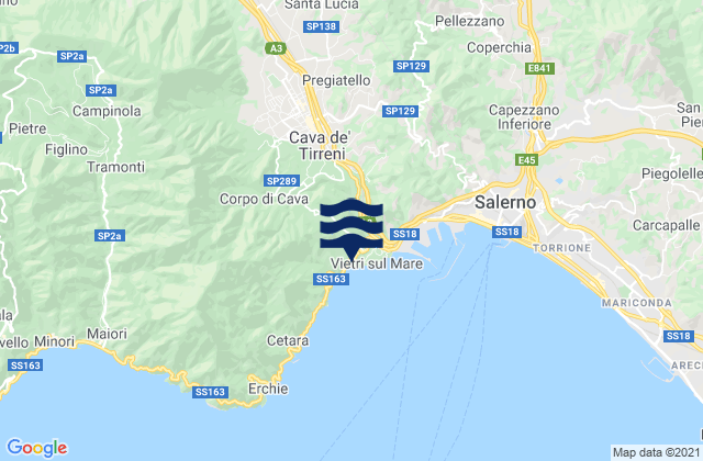Mappa delle Getijden in Casali-San Potito, Italy