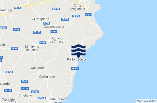 Mappa delle Getijden in Casamassella, Italy