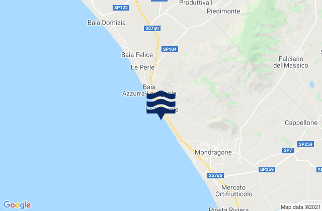 Mappa delle Getijden in Cascano, Italy