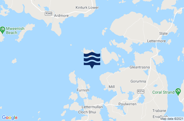Mappa delle Getijden in Casheen Bay, Ireland