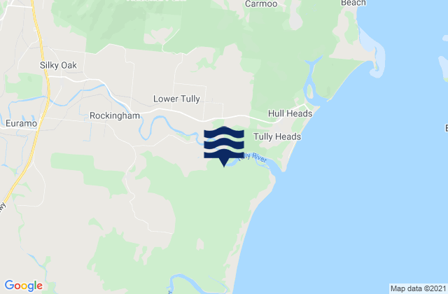 Mappa delle Getijden in Cassowary Coast, Australia