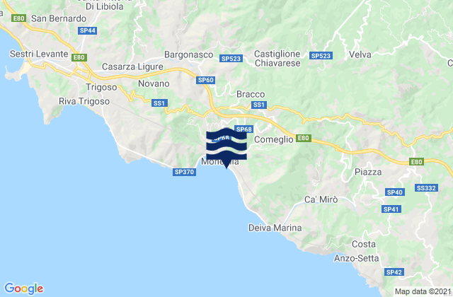 Mappa delle Getijden in Castiglione, Italy