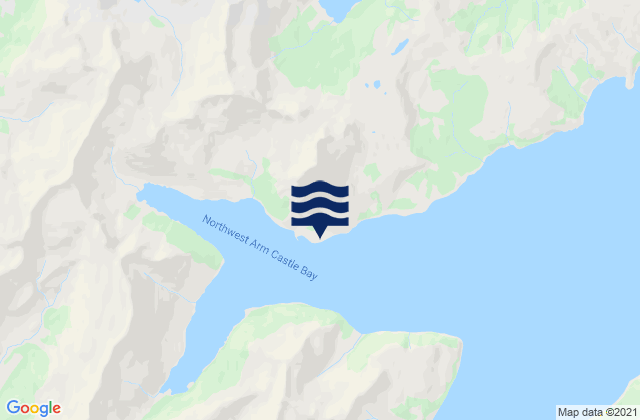 Mappa delle Getijden in Castle Bay, United States