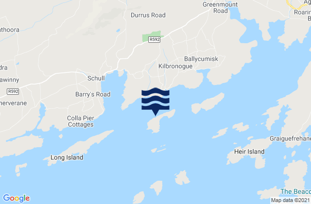 Mappa delle Getijden in Castle Island, Ireland