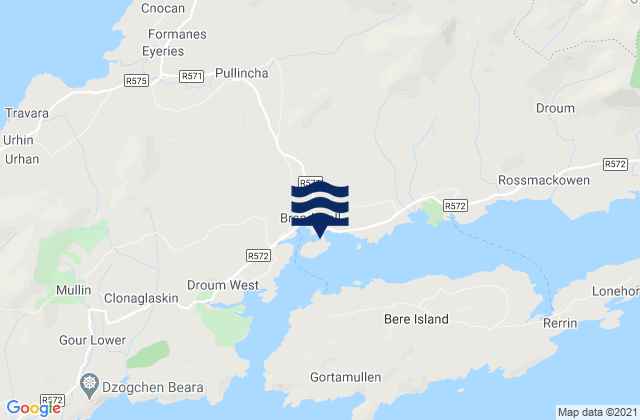 Mappa delle Getijden in Castletown Bearhaven, Ireland