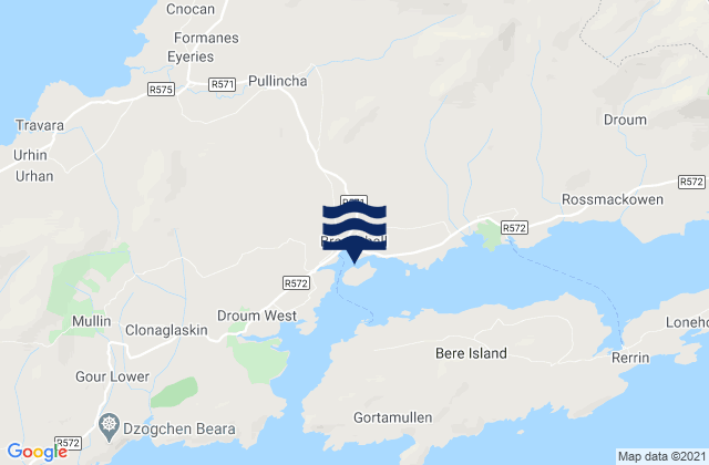Mappa delle Getijden in Castletownbere, Ireland