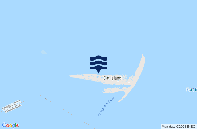 Mappa delle Getijden in Cat Island, United States
