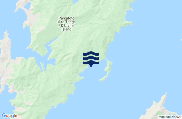 Mappa delle Getijden in Catherine Cove, New Zealand