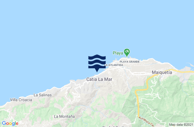 Mappa delle Getijden in Catia La Mar, Venezuela