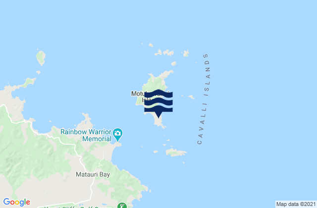 Mappa delle Getijden in Cavalli Islands, New Zealand