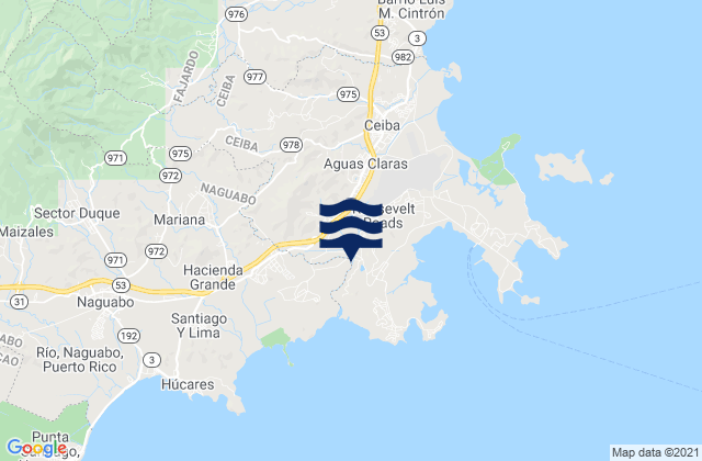 Mappa delle Getijden in Ceiba Municipio, Puerto Rico