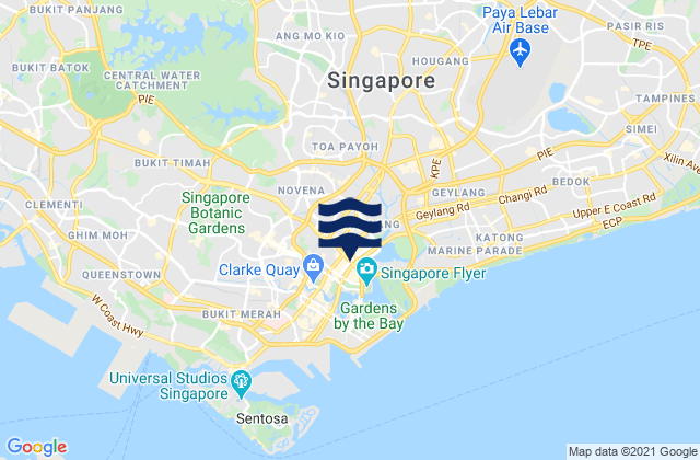 Mappa delle Getijden in Central Singapore Community Development Council, Singapore