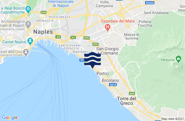 Mappa delle Getijden in Cercola, Italy
