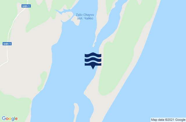 Mappa delle Getijden in Chaivo Bay, Russia