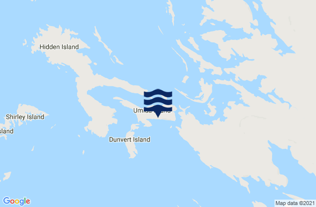 Mappa delle Getijden in Chambers Island, Australia