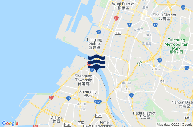 Mappa delle Getijden in Chang-hua, Taiwan