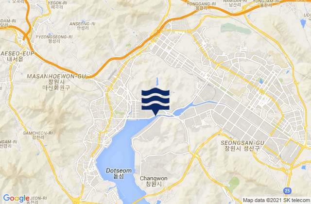 Mappa delle Getijden in Changwon-si, South Korea