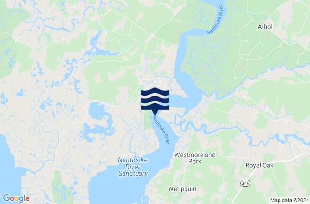 Mappa delle Getijden in Chapter Point Nanticoke River, United States