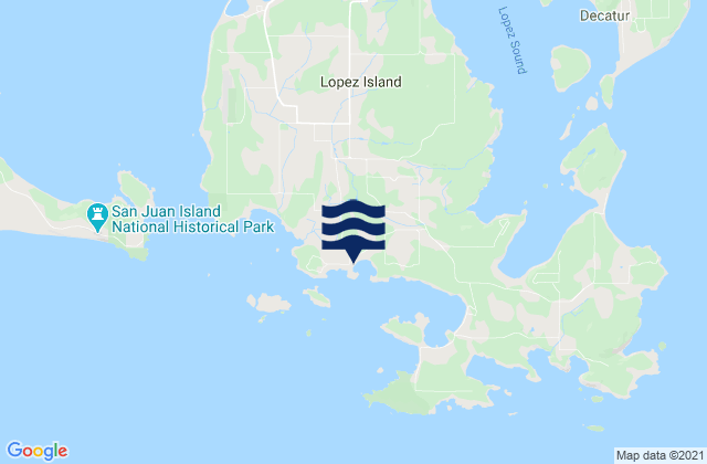 Mappa delle Getijden in Charles Island, United States