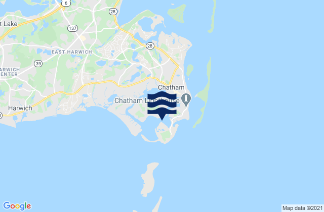 Mappa delle Getijden in Chatham (Stage Harbor), United States