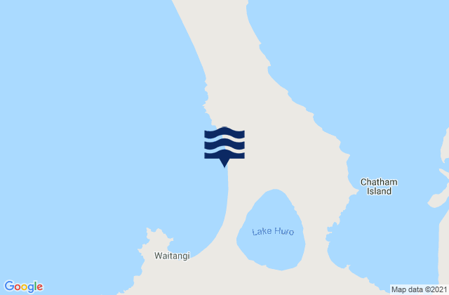 Mappa delle Getijden in Chatham Island, New Zealand