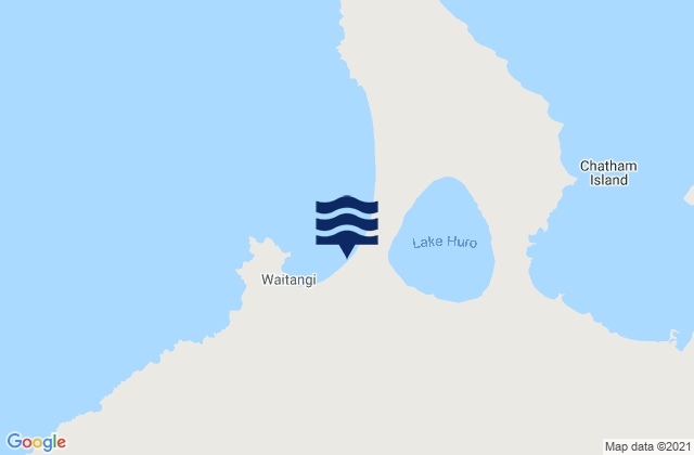Mappa delle Getijden in Chatham Islands, New Zealand