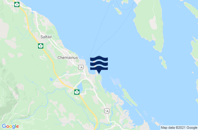 Mappa delle Getijden in Chemainus, Canada