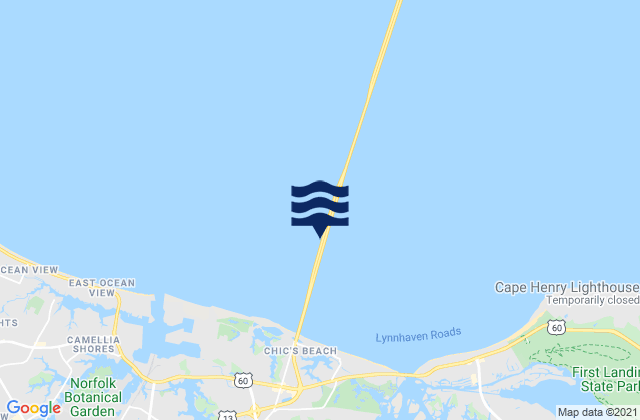Mappa delle Getijden in Chesapeake Beach 1.5 miles north of, United States