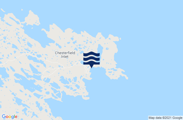 Mappa delle Getijden in Chesterfield Inlet, Canada