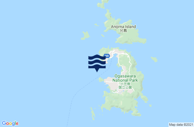 Mappa delle Getijden in Chichijima, Northern Mariana Islands