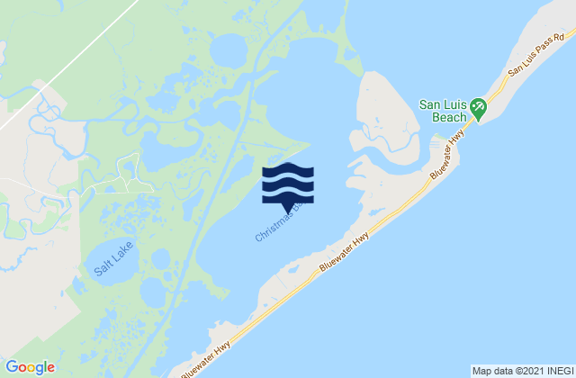 Mappa delle Getijden in Christmas Bay, United States