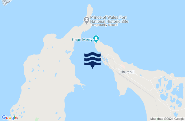 Mappa delle Getijden in Churchill Harbour, Canada