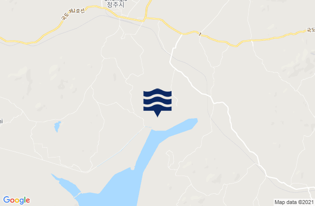 Mappa delle Getijden in Chŏngju-gun, North Korea