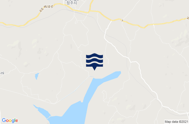 Mappa delle Getijden in Chŏngju, North Korea