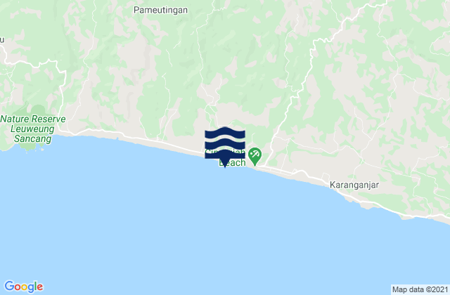 Mappa delle Getijden in Ciandum, Indonesia