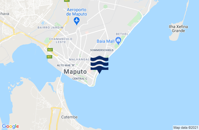 Mappa delle Getijden in Cidade de Maputo, Mozambique