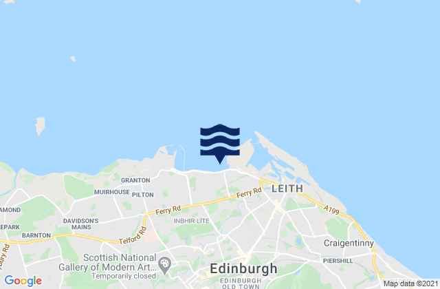 Mappa delle Getijden in City of Edinburgh, United Kingdom