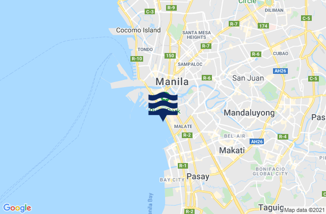 Mappa delle Getijden in City of Marikina, Philippines