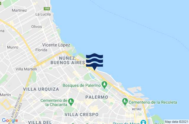 Mappa delle Getijden in Ciudad Autónoma de Buenos Aires, Argentina