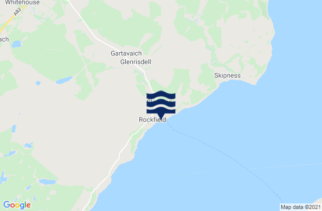 Mappa delle Getijden in Claonaig Beach, United Kingdom