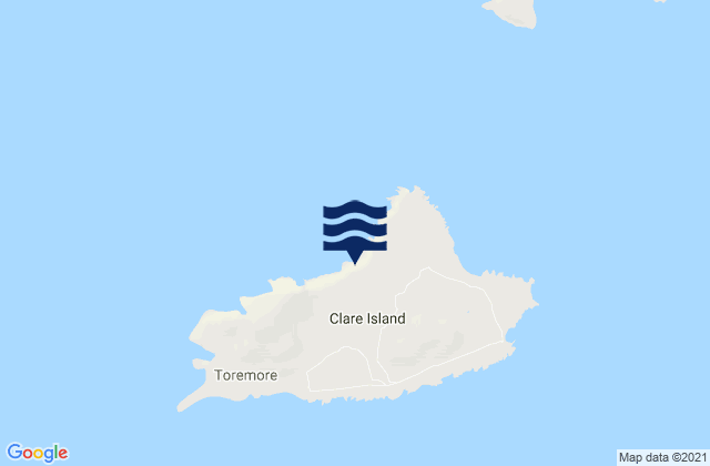 Mappa delle Getijden in Clare Island, Ireland