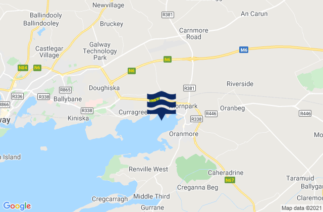 Mappa delle Getijden in Claregalway, Ireland