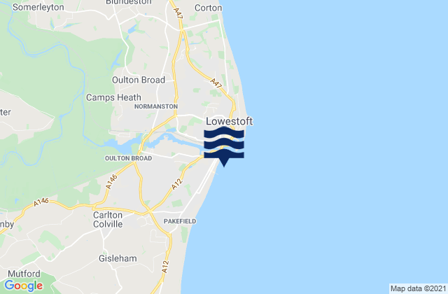 Mappa delle Getijden in Claremont Pier (North) Beach, United Kingdom